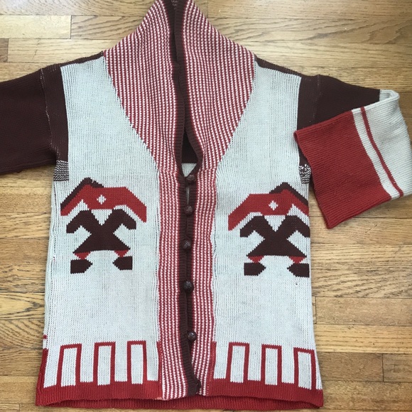 Vintage Sweaters - 70’s Vintage Graphic Motif Sweater